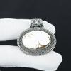 Серебряный кулон с натуральным камнем дикой лошадиной яшмы из стерлингового серебра 925 пробы — дизайн ручной работы, повседневные украшения, антикварные кулоны, подарки