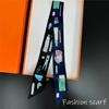 Europe 2025 Fashion New National Style Small Nroken Flower Women's Decorative Twill Binding Bag Handle Silk Scarf Ribbon Scarf