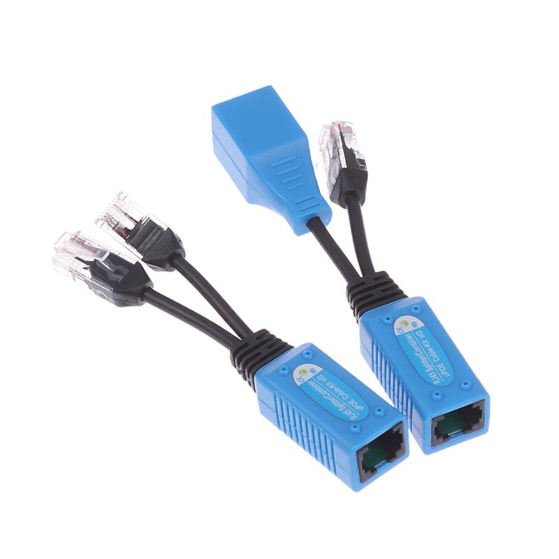 1 комплект кабелей PoE Разветвитель-объединитель RJ45 Кабель-адаптер PoE для видеонаблюдения Пассивный кабель питания для IP-камеры