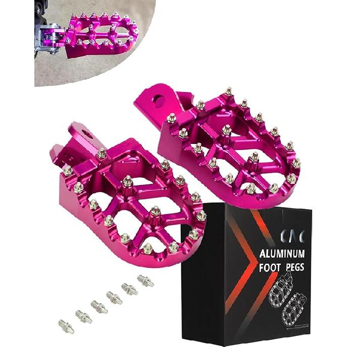 JFG RACING Dirt Bike Foot Pegs,7075 Aluminum CNC Pedals Rests For Surron Light Bee X And S/E Ride Pro S SS SR/CRF150F CRF230F 03-19/CRF250F