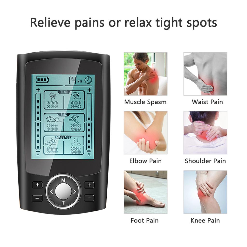 2 Channels Electric Muscle Stimulation Device with 36 Modes and 20 Strength Levels   Pulse  r Muscle Stimulator