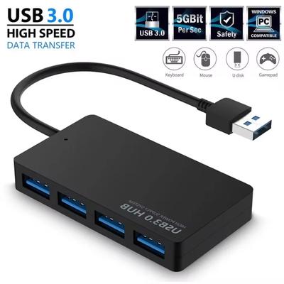 Высокоскоростной концентратор USB 3.0, многопортовый разветвитель USB, 4-портовый адаптер расширения, компьютерные аксессуары для ноутбуков