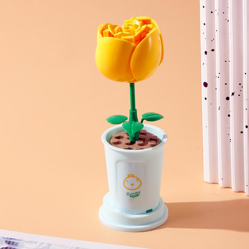 Совместимые строительные блоки: Букет комнатных растений с цветами и суккулентами от Lele Brothers - Детские игрушки и уличный киоск для женщин