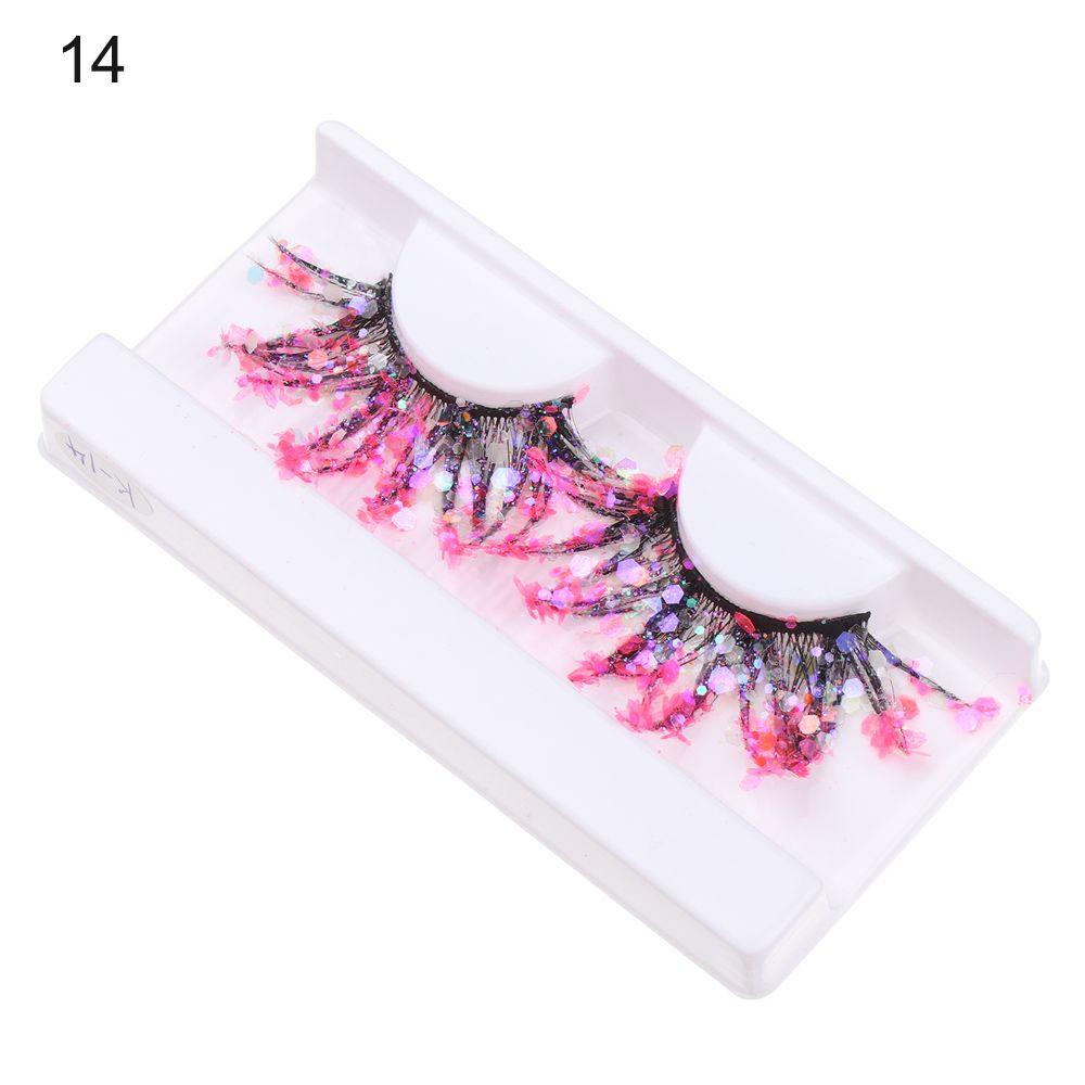 Sequin Glitter Powder Color Luminous Fake Lashes 3D False Eyelashes Nude Makeup Makeup Supplies