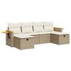 VidaXL Garden Lounge Set with Cushions 6 Pcs Beige Braided Resin 3325999