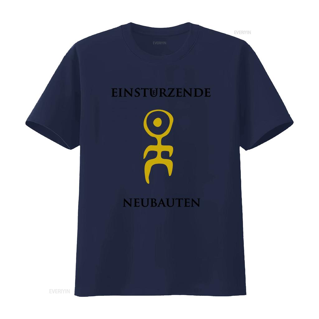 Einstürzende Neubauten Логотип Группы Принт Мужская Футболка Мода винтажный Стирка моды Мягкая Дышащая Удобная Унисекс Повседневная