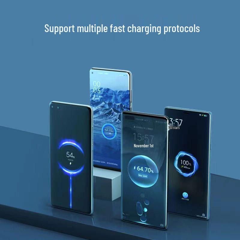 6A Сверхбыстрая Зарядка Двойной Type-C Плетеный Дата-Кабель для Huawei, Vivo, Xiaomi, Honor, Oppo