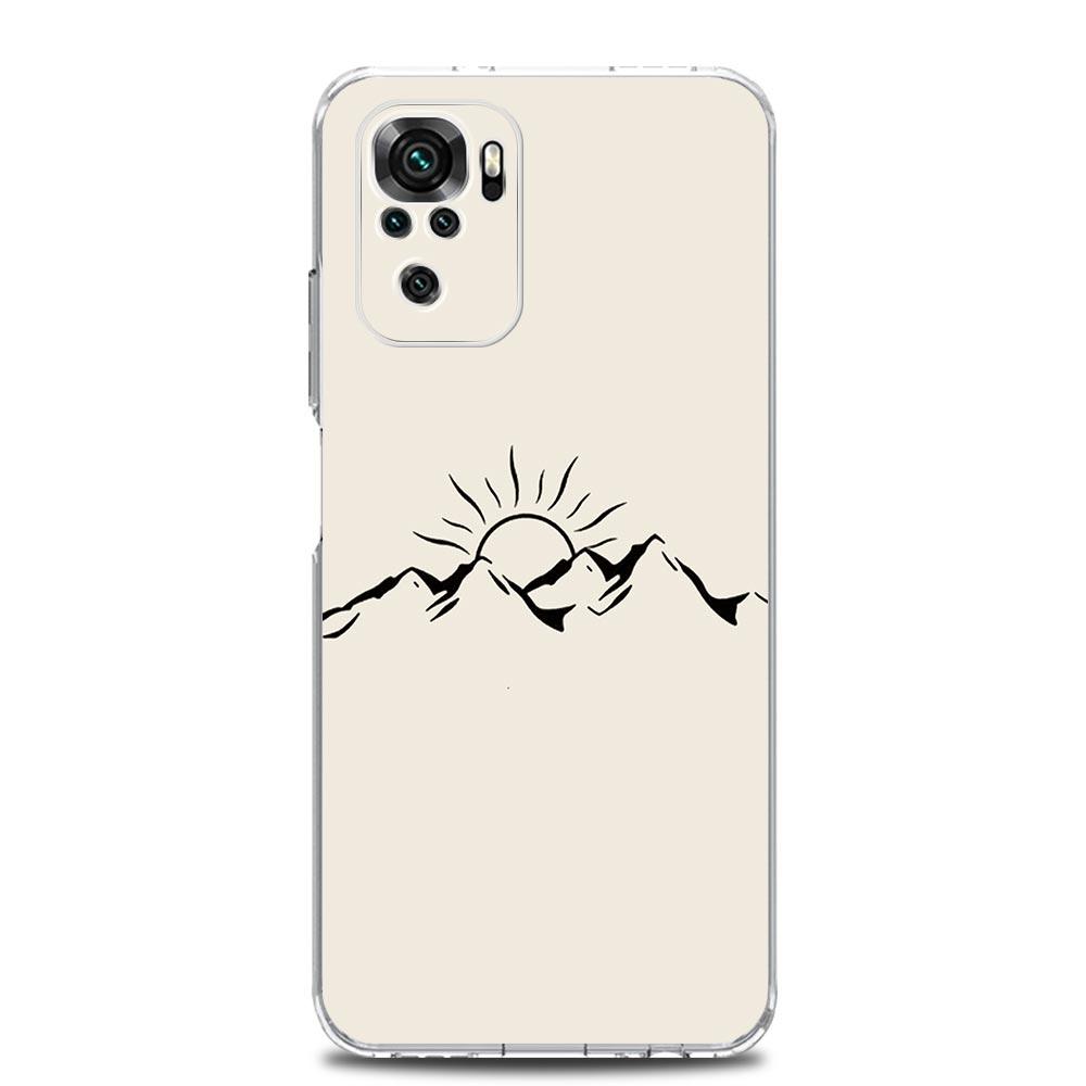 Чехол Line Mountain Scenery Sun Moon для Xiaomi Redmi Note 15 14 13 12 4G 10 11 Pro Plus 5G 14C 13C 12C 10C 9A