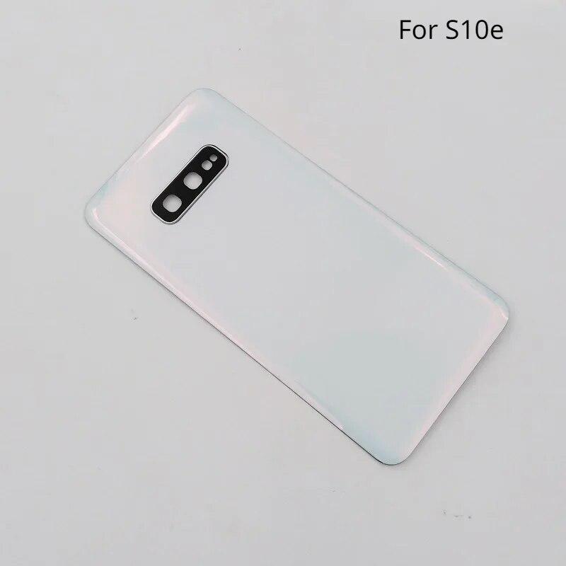 Заднее стекло для Samsung Galaxy S10e SM-G970 G9700, задняя крышка батарейного отсека, корпус задней двери с объективом камеры