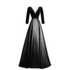 Black banquet evening dress 1011 new long noble elegant slim host chorus performance dress