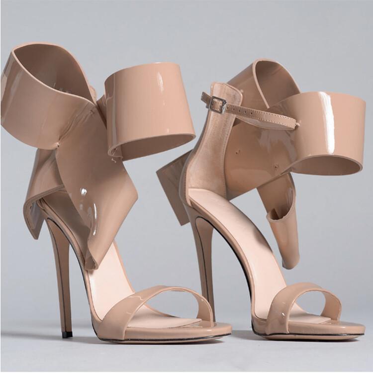 Новые атласные сандалии с бантом, большой размер 34–43, модный брендовый подиум, женская обувь на высоком каблуке 8 см/11 см, пикантные туфли на высоком каблуке со стразами