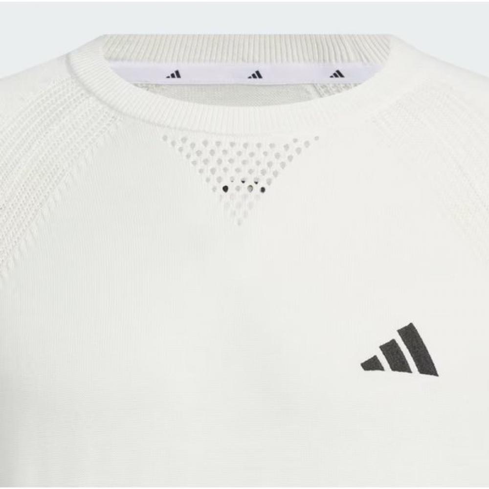 Adidas Golf 24 YearS SS Men S Knit 3S Long Sleeve Pullover Sweater In9049 White