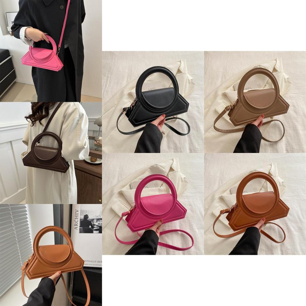 Pu Leather Fashion Handbag For Women 2024 Stylish Chic Shoulder Crossbody Bag