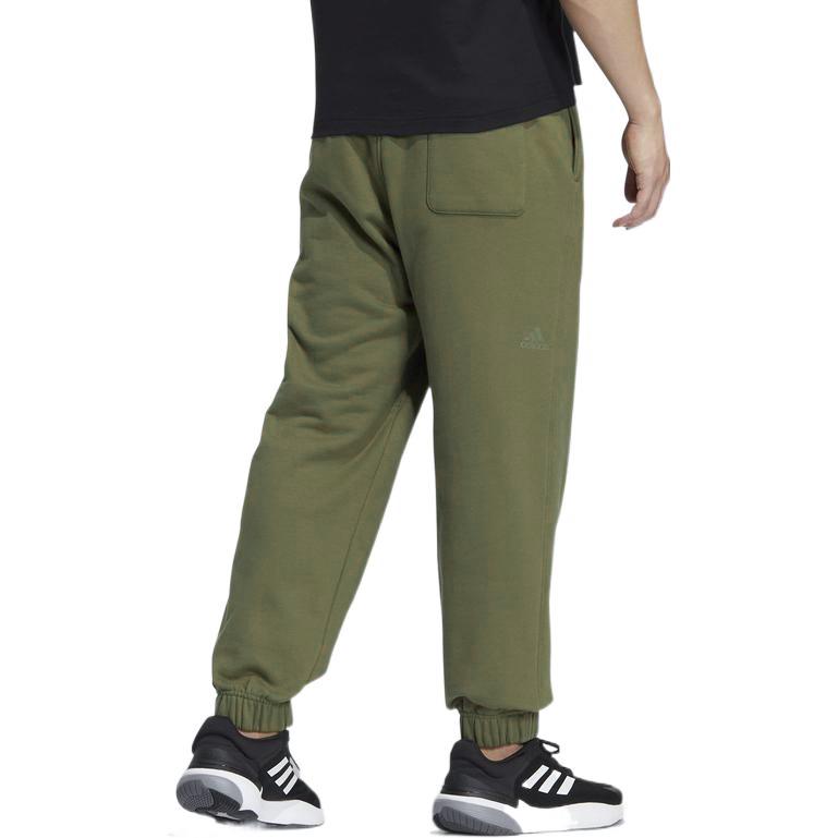 Adidas Однотонные джоггеры с логотипом и эластичной резинкой на талии, мужские брюки темно-оливково-зеленого цвета IB2764