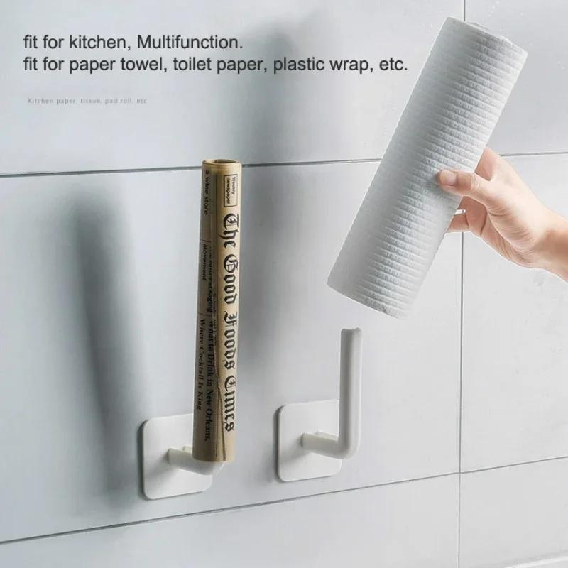 2 шт./комплект пластиковой кухонной полки для хранения, подставки для кастрюль, разделочной доски, пластиковой упаковочной пленки, держателя для туалетной бумаги
