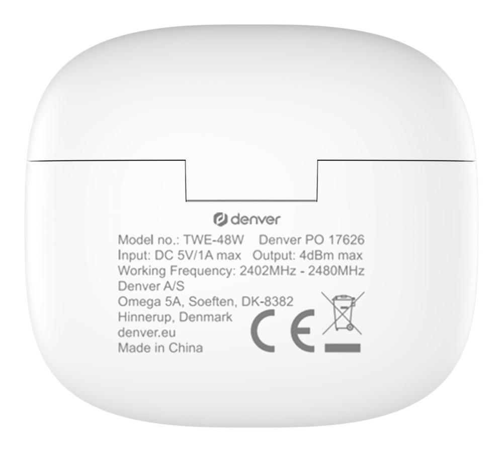 DENVER TWE-48W - беспроводные Bluetooth-наушники, Denver