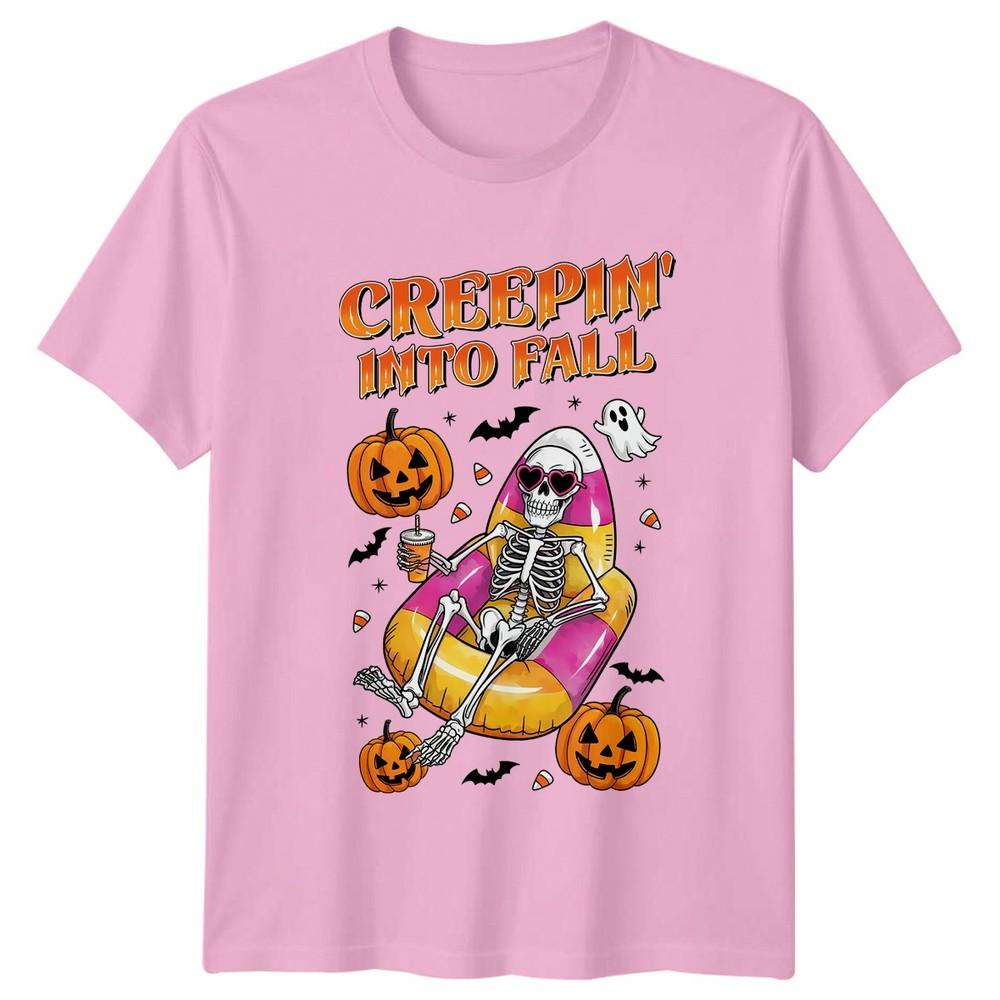 Creepin Into Fall TShirt Autumn Fall Halloween Halloween Gift For Him And Her