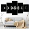 5 шт., картины с фазами луны, холст, стены, 5 шт., художественный домашний декор, HD печать, картины без рамы, 5 панелей, декор комнаты, современный абстрактный