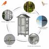 Outdoor Bird Aviary in Fir Wood, 80.5x57x158.5cm, Light Grey