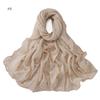 Good Quality Luxury Silver Thread Crepe Plaid Shawl Scarf Polyester Gilt Shiny Headscarf Head Covering Women Hijab