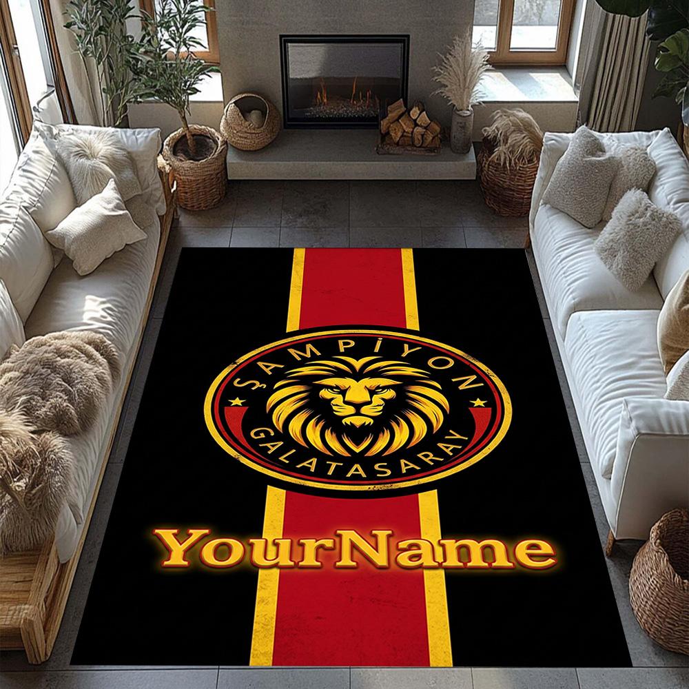 Galatasaray 275 Customize Text Area Rug Perfect for Entryway Kitchen Foyer Game Room Anti-slip Rug Office home decor