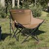 VidaXL Camping Chair with Pocket Foldable Set of 2 Brown, Folding Camping Chair, Folding Outdoor Chair, Chair 366551