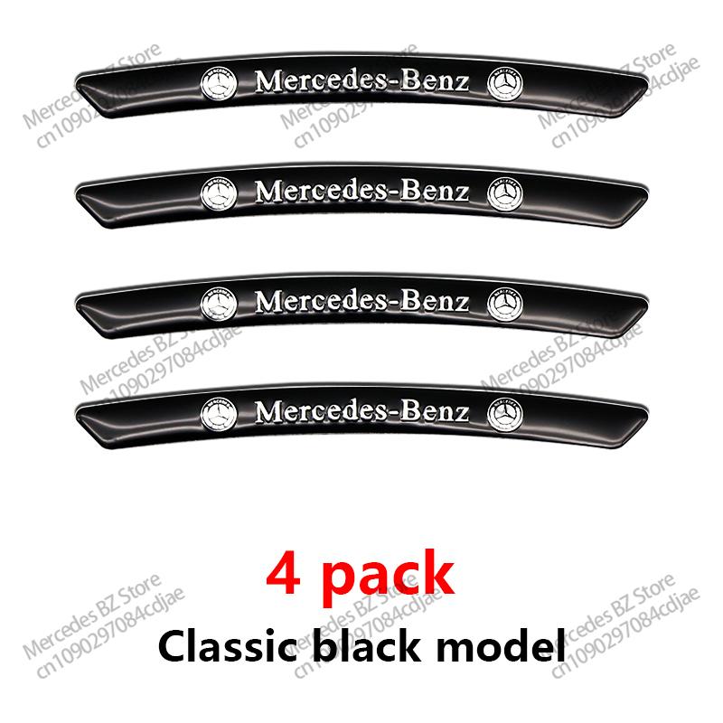 OLV5 4pcs Aluminum Car Wheel Hub Badge Tire Rim Sticker Decor Accessorie For Mercedes Benz E C G M R S Class W204 W212 GLC AMG 4MATIC