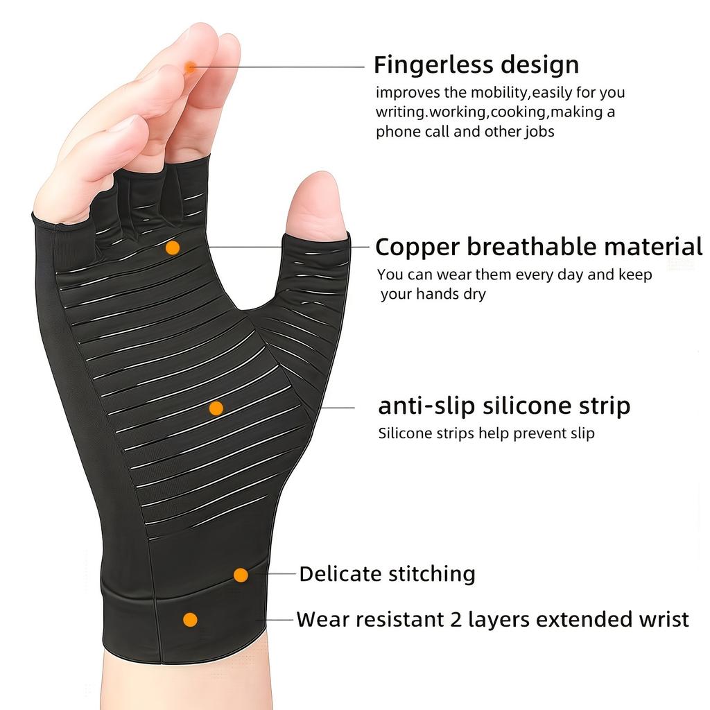Медные велосипедные перчатки без пальцев, Быстросохнущие дышащие спортивные перчатки, Универсальная посадка для велоспорта и спортивных мероприятий, Рыбалки, Работы