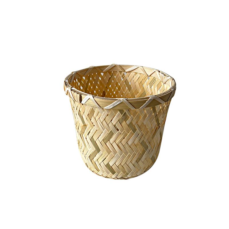1 шт. Подарочная упаковка, современная корзина для хранения, простая бамбуковая плетеная подарочная упаковка, цилиндрическое ведро, цветочная корзина