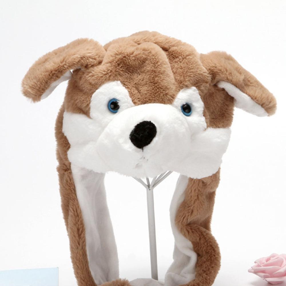 Светящаяся шапка с подвижными ушами в виде капибары, плюшевая шапка в виде панды, игрушки, прыгающая шапка в виде капибары, подарки на день рождения