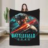 Battlefield 2042 Game Flannel Blankets  Soft Warm Throw Blanket for Couch Bed Travel Print Bedspread Sofa Bed Cover