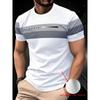Men's 3D Printed Casual and Fashionable Short Sleeved Round Neck T-shirt for Sports, Daily Comfort, Lightweight, Breathable, and Quick Drying