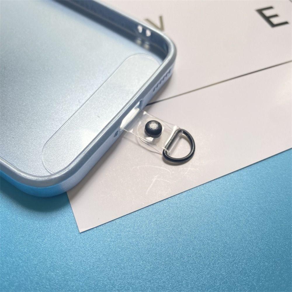 10Pcs Nylon Lanyard Card Gasket Transparent Clear Hanging Strap Universal Phone Lanyard Clip