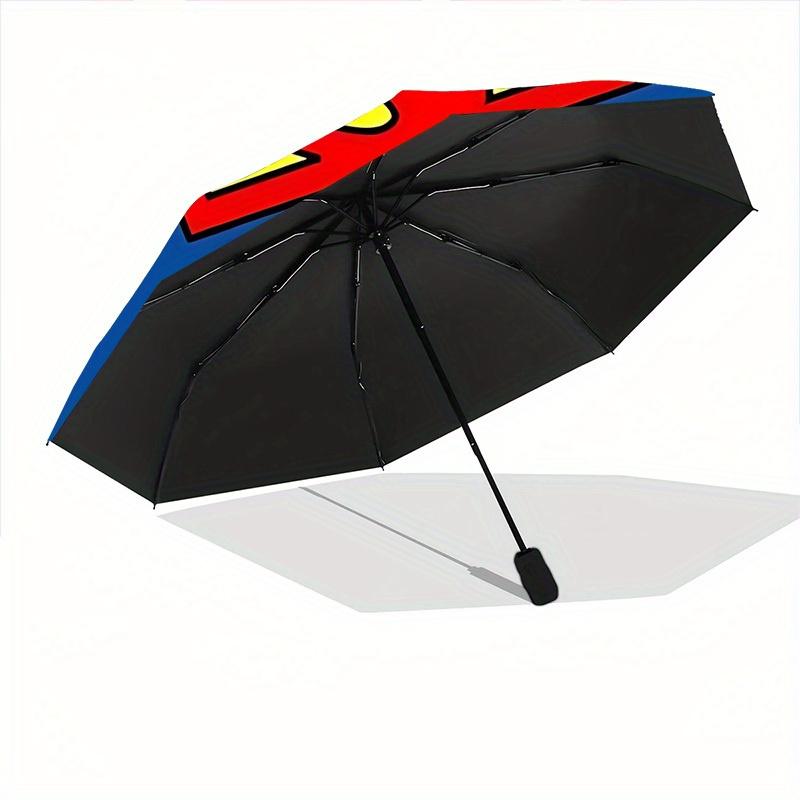1pc Superman Logo Automatic Umbrella 8-Bone Design Compact Gear for Outdoor Travel,Perfect Gift for Friends' Birthdays yy250815091