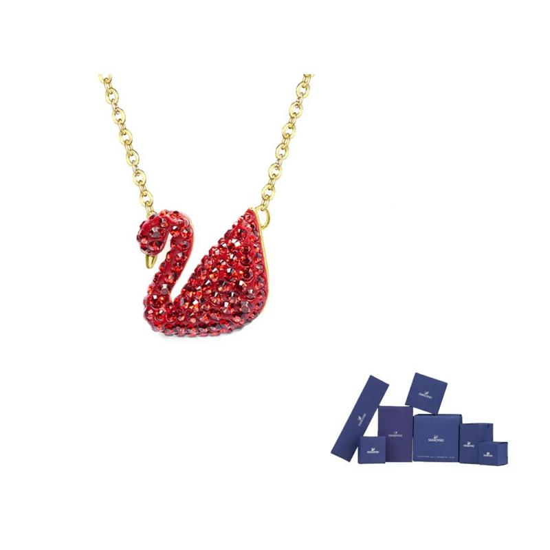 Swarovski Женские ожерелья с искусственными кристаллами в виде лебедей