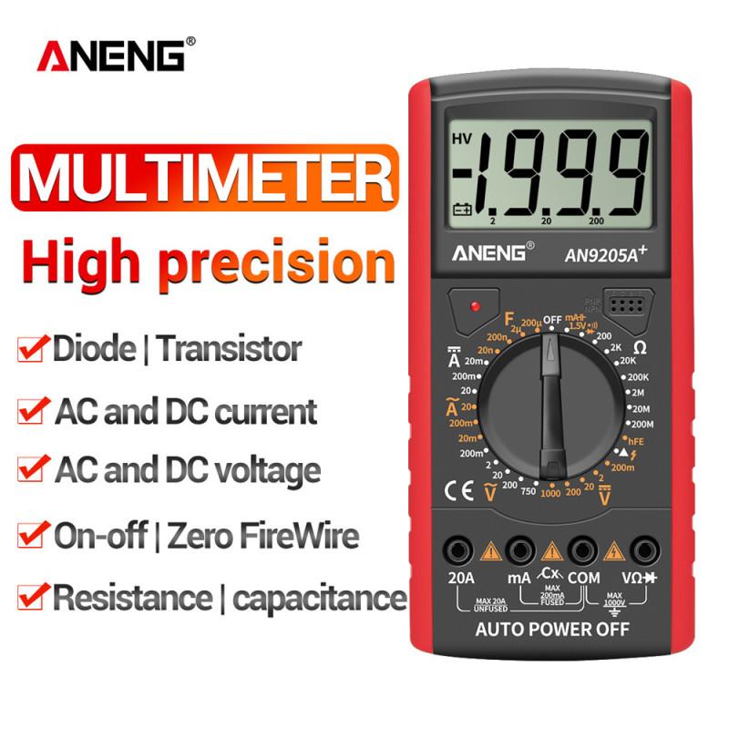 Цифровой мультиметр Aneng An9205a + True-rms, тестер транзисторов, тестер конденсаторов, автомобильная электротехника