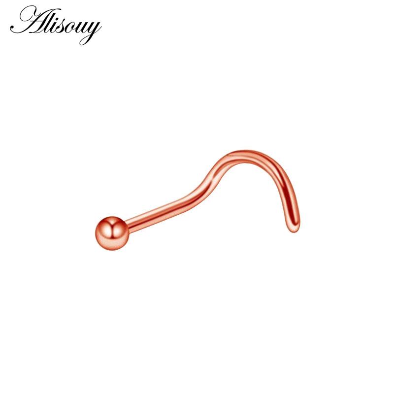 Alisouy 1Piece Steel 20G Faux Nose Rings Fake Septum Rings Hoop Nostril Daith Piercing Fake Clip On Nose Rings Oreja Piercings Jewelry
