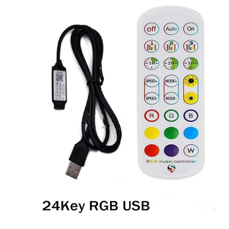 Bluetooth 24-клавишный RGB LED-контроллер с ИК-управлением и управлением через приложение