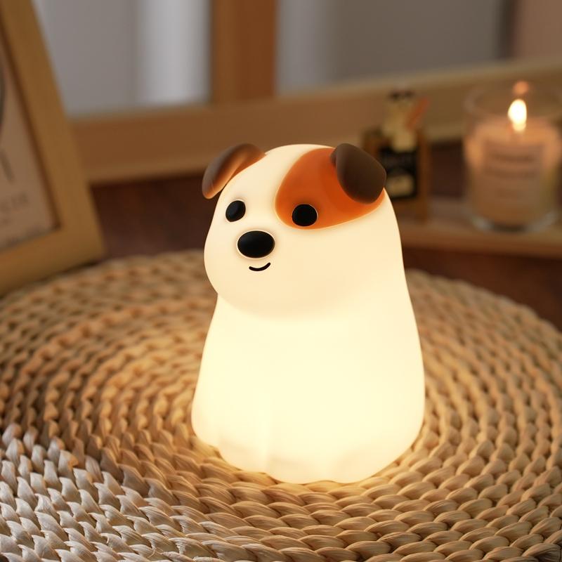Cute Animal Silicone Night Light Fox Frog Nursery Sleeping Lamp Rechargable Duck Touch Sensor Beside Lamp For Bedroom Decor