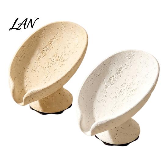 Waterproof Soap Stand Lotus Leaf Dish Holder, Self Draining Box, Luxury Bathroom Accessories Nordic Style Decorative Container, for Home Countertop