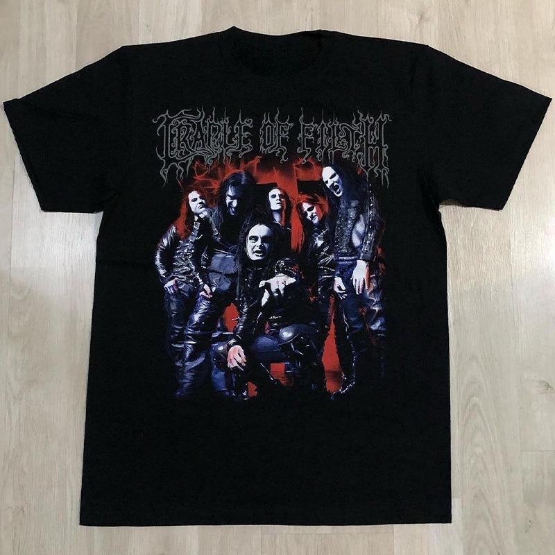 Cradle of Filth Темный Метал Рок Ретро Европейский Винтажный Бренд Футболка с коротким рукавом