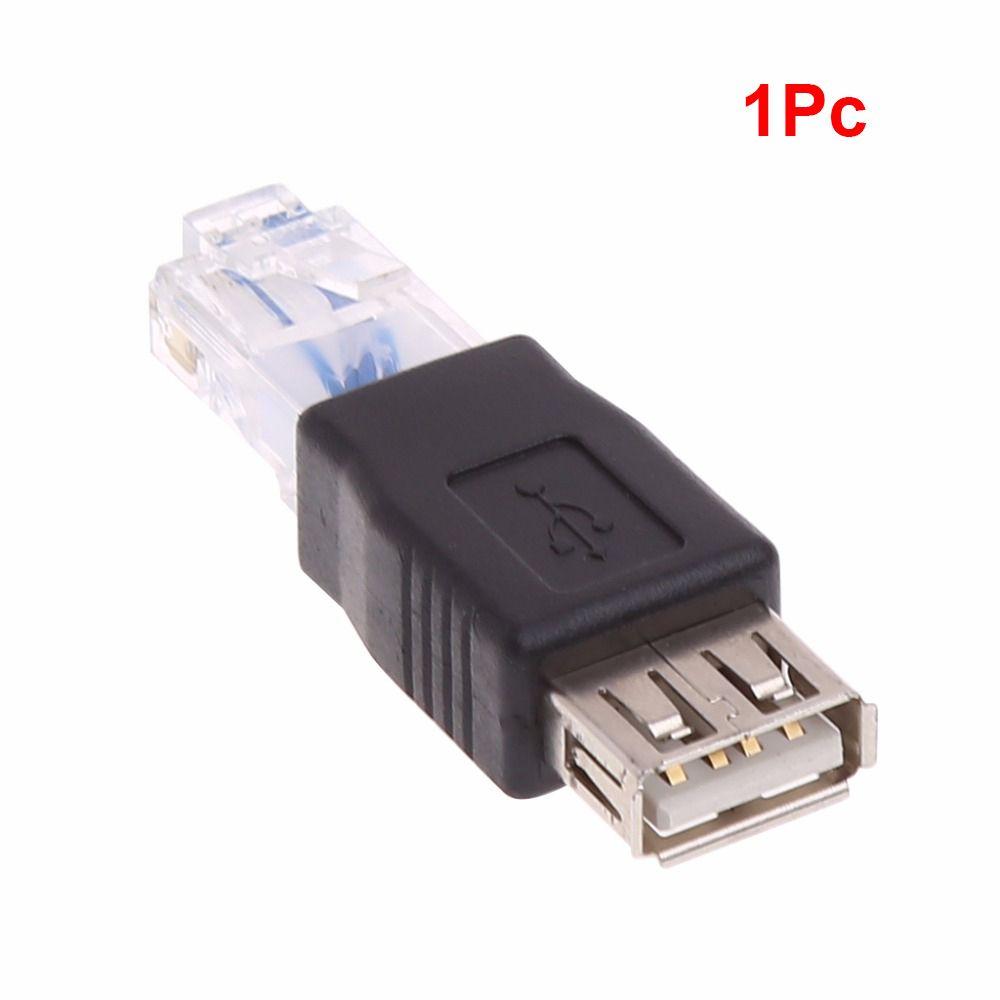 Разъем-переходник Сеть LAN USB Тип A гнездо на RJ45 штекер Адаптер Ethernet для роутера Штекер-розетка