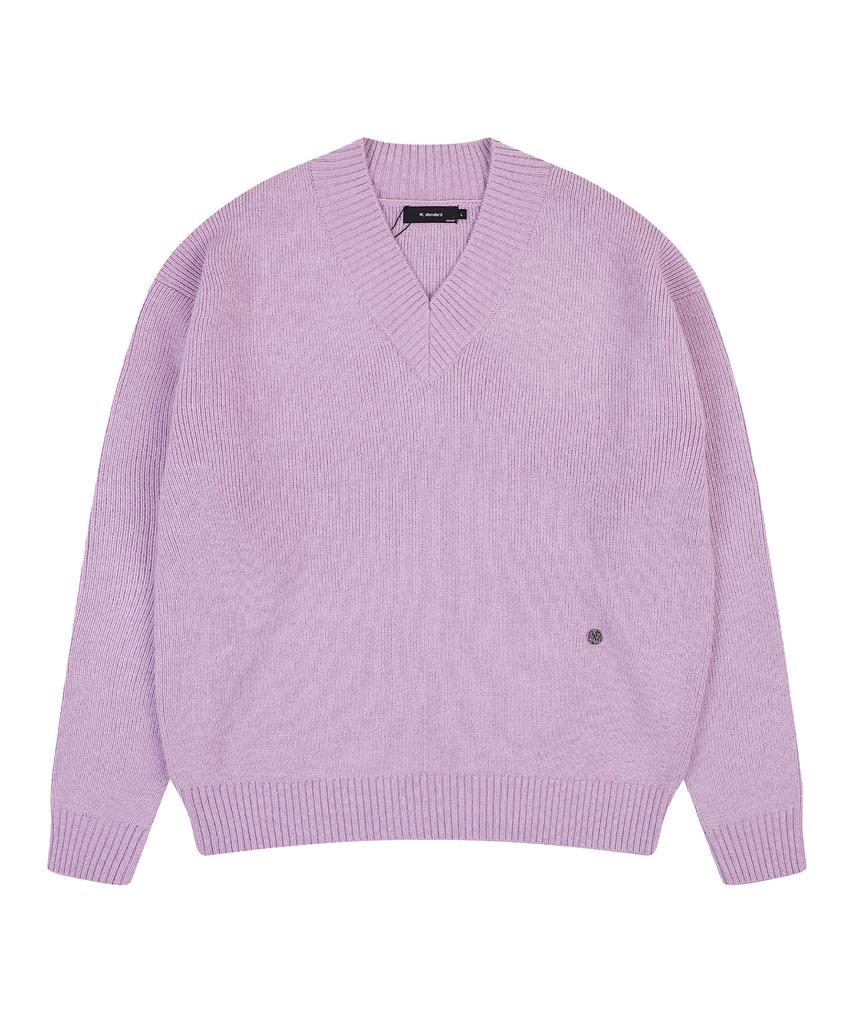 W STANDARD Basic V-Neck Pullover [3 Colors]