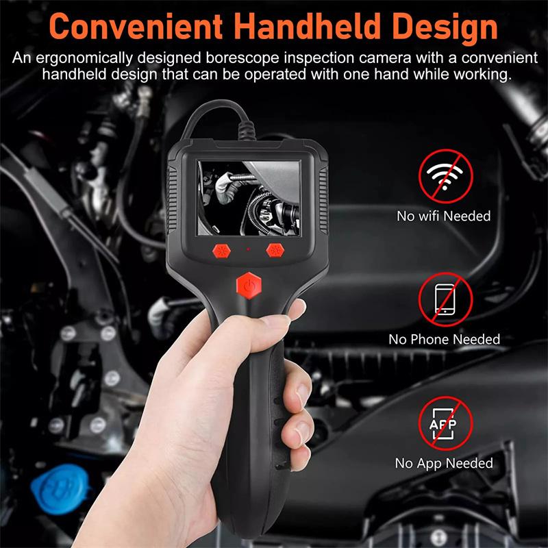 2,4-дюймовый экран Ips промышленная эндоскопическая камера Hd1080P 2-метровый кабель для осмотра канализации бороскоп IP68 водонепроницаемые светодиоды 2600 мАч