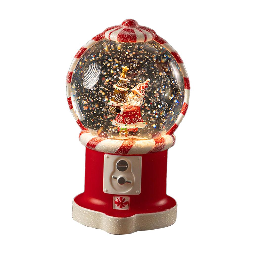 Christmas Musical Snow Globe Xmas Decorations Craft Collectible Artwork Desktop