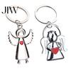 Angel Key Ring Keychain for Women Men, Love Heart Zinc Alloy Holder Car Ring, Handbags Charm Decorative Accessories Chain
