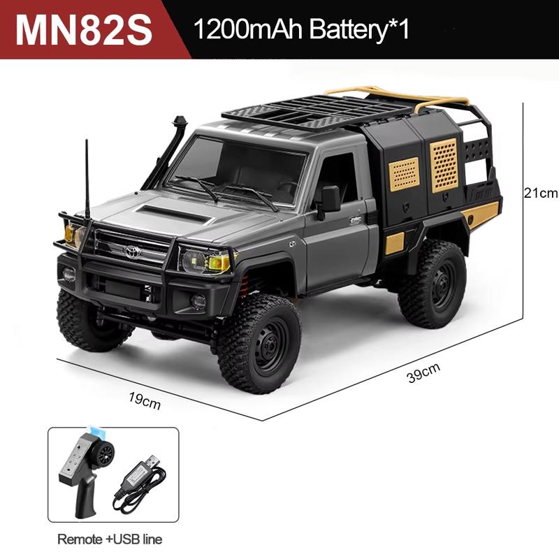 1/12 Полномасштабный Радиоуправляемый Вездеход 4WD Внедорожный Пикап с Дистанционным Управлением и Светодиодной Подсветкой Перезаряжаемый Лазающий Автомобиль Хобби Игрушки для Мальчиков Взрослых