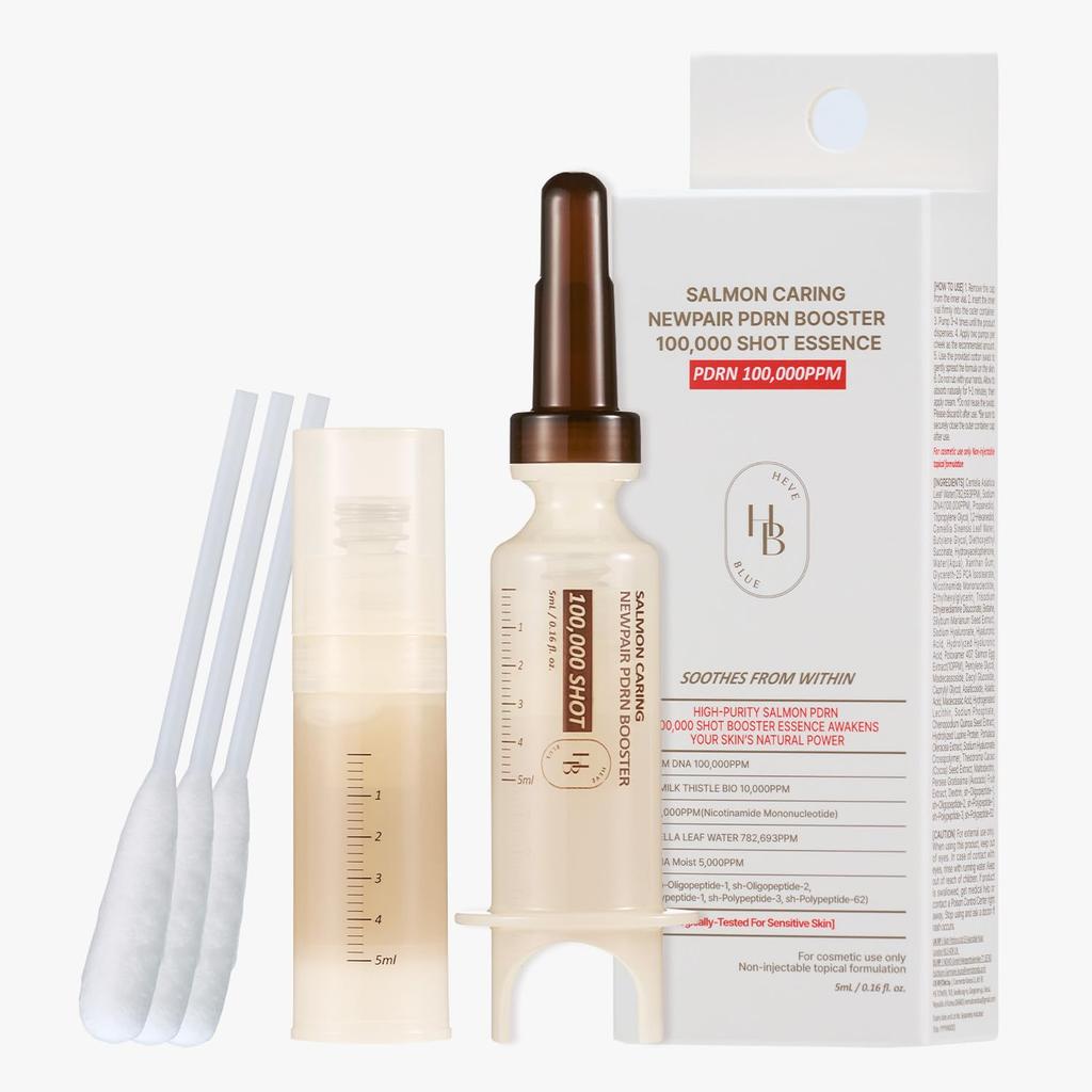 HEVEBLUE Лосось Уход Центелла Новая Пара PDRN Бустер 100 000 Выстрелов Эссенция (1 шт.)