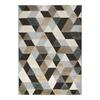 Modern Living Room Rug Grey, Black Brown 120x170