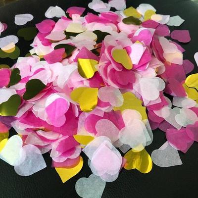 2 упаковки красочных конфетти в виде персикового сердца с любовью, конфетти на день святого Валентина, свадебной вечеринки, ручные лепестки, волновой шар, наполнитель воздушного шара, фрагменты бумаги, 15 г в упаковке